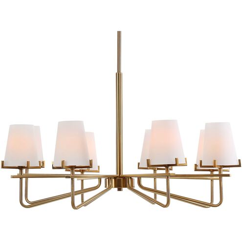 Lassen 8 Light 36 inch Warm Brass Chandelier Ceiling Light