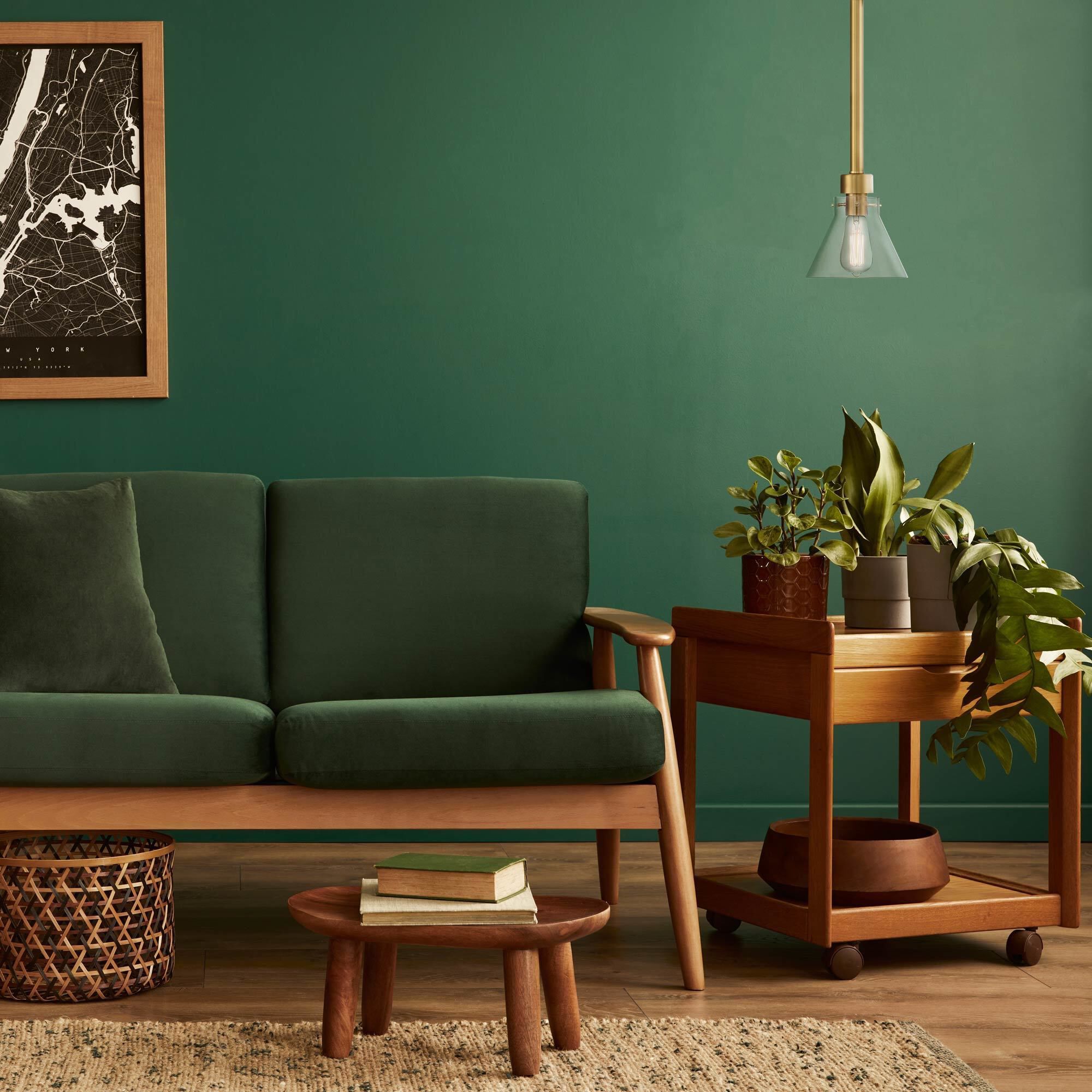 Willow Creek 1 Light 7 inch Brushed Gold Pendant Ceiling Light