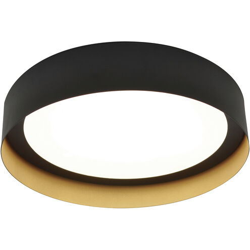 Reveal LED 12 inch Black and Gold Flush Mount Ceiling Light