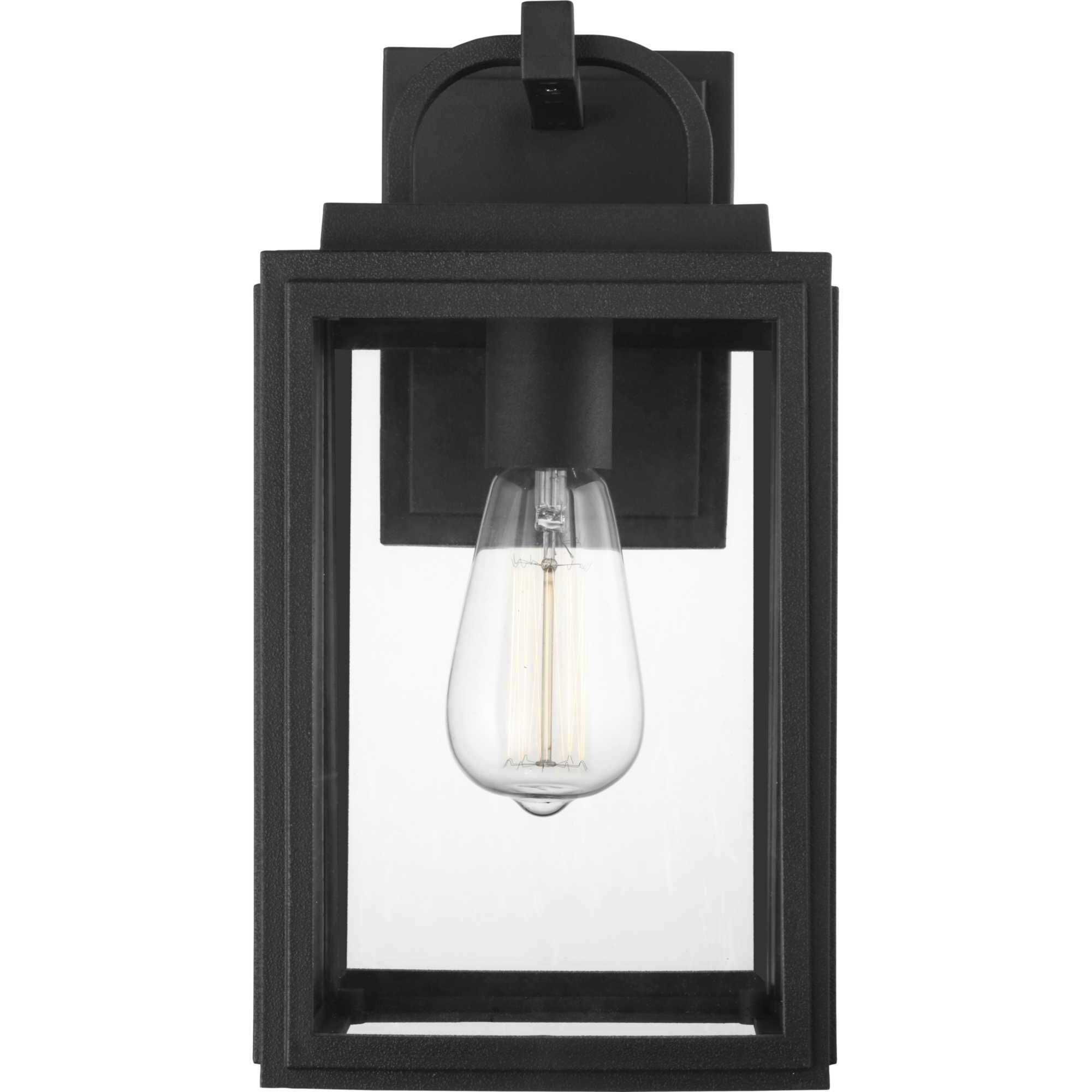 Grandbury 1 Light 14 inch Textured Black Outdoor Wall Lantern, with DURASHIELD, Medium