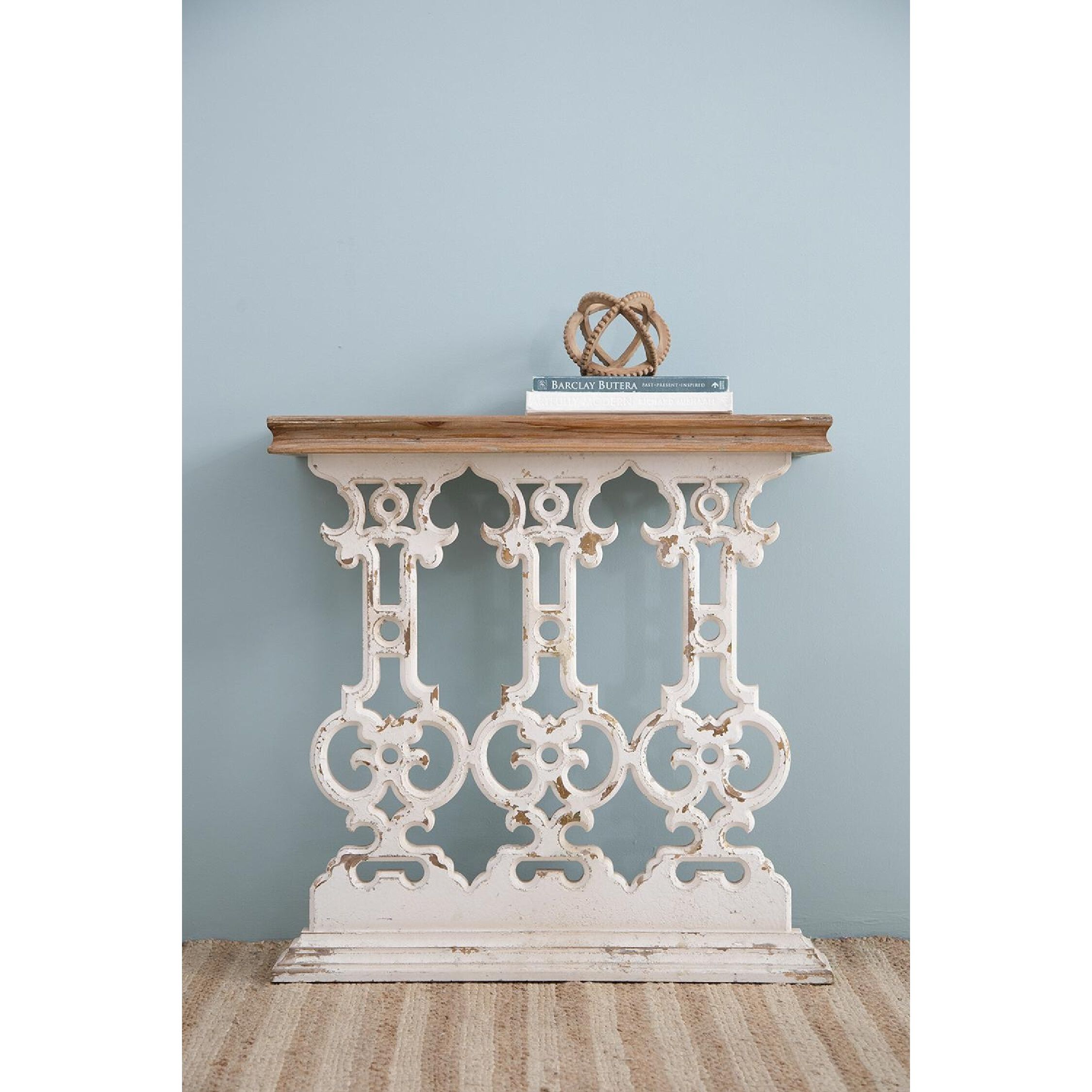 Classic 31.9 X 11.8 inch Natural/White Console Table