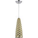 Glitzy 1 Light 5 inch Polished Chrome Mini Pendant Ceiling Light