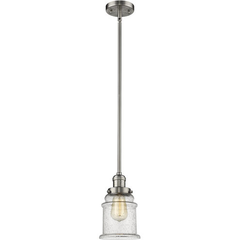 Franklin Restoration Canton 1 Light 6.5 inch Brushed Satin Nickel Mini Pendant Ceiling Light in Incandescent, Seedy, Franklin Restoration