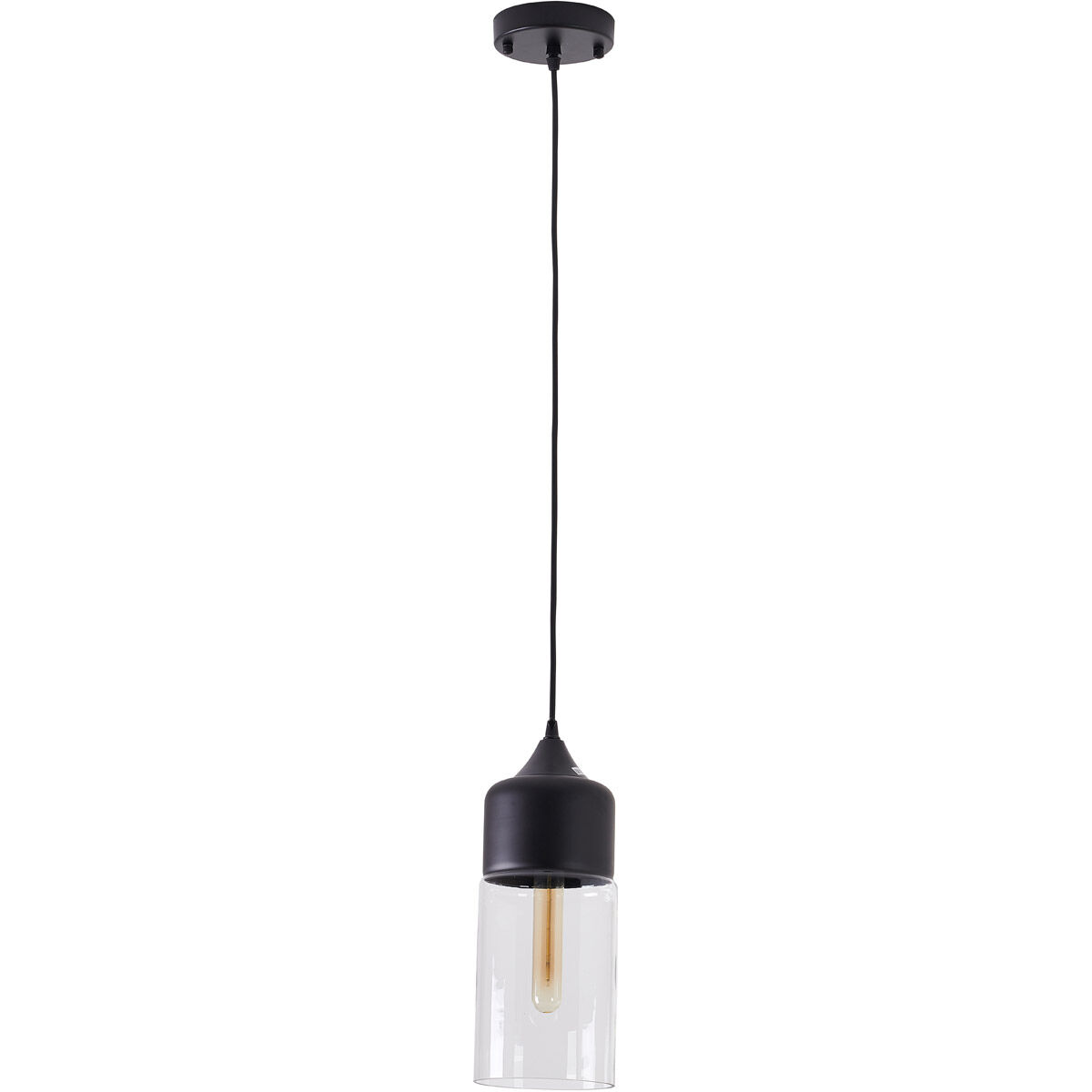 Du Series Pendant Ceiling Light, Black Frame