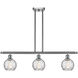 Ballston Athens Water Glass LED 36 inch Brushed Satin Nickel Island Light Ceiling Light