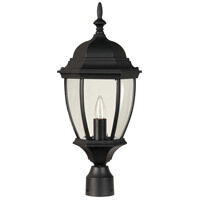 Bent Glass 1 Light 21 inch Textured Black Outdoor Post Mount in Textured Matte Black, Medium