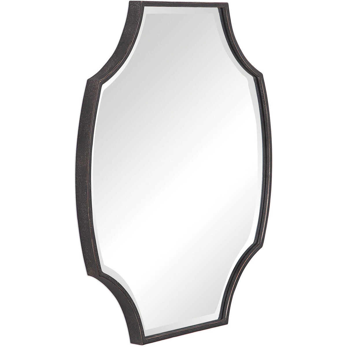 Ulalia 36.13 X 30.75 inch Dark Rustic Bronze with Gold Highlights Wall Mirror