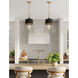 Stamford 1 Light 13 inch Legacy Brass and Dark Matte Black Pendant Ceiling Light