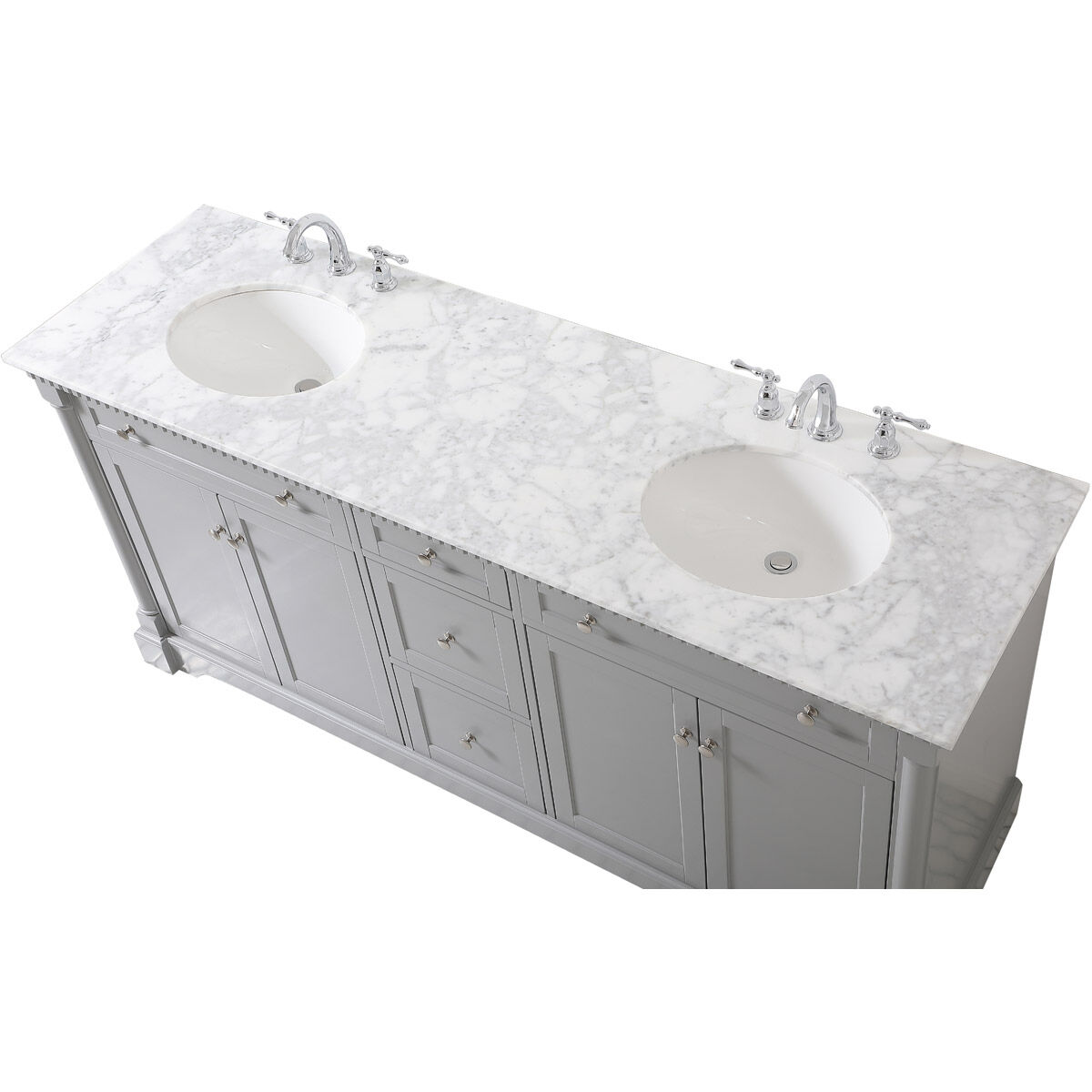 Clarence 72 X 22 X 35 inch Grey Vanity Sink Set