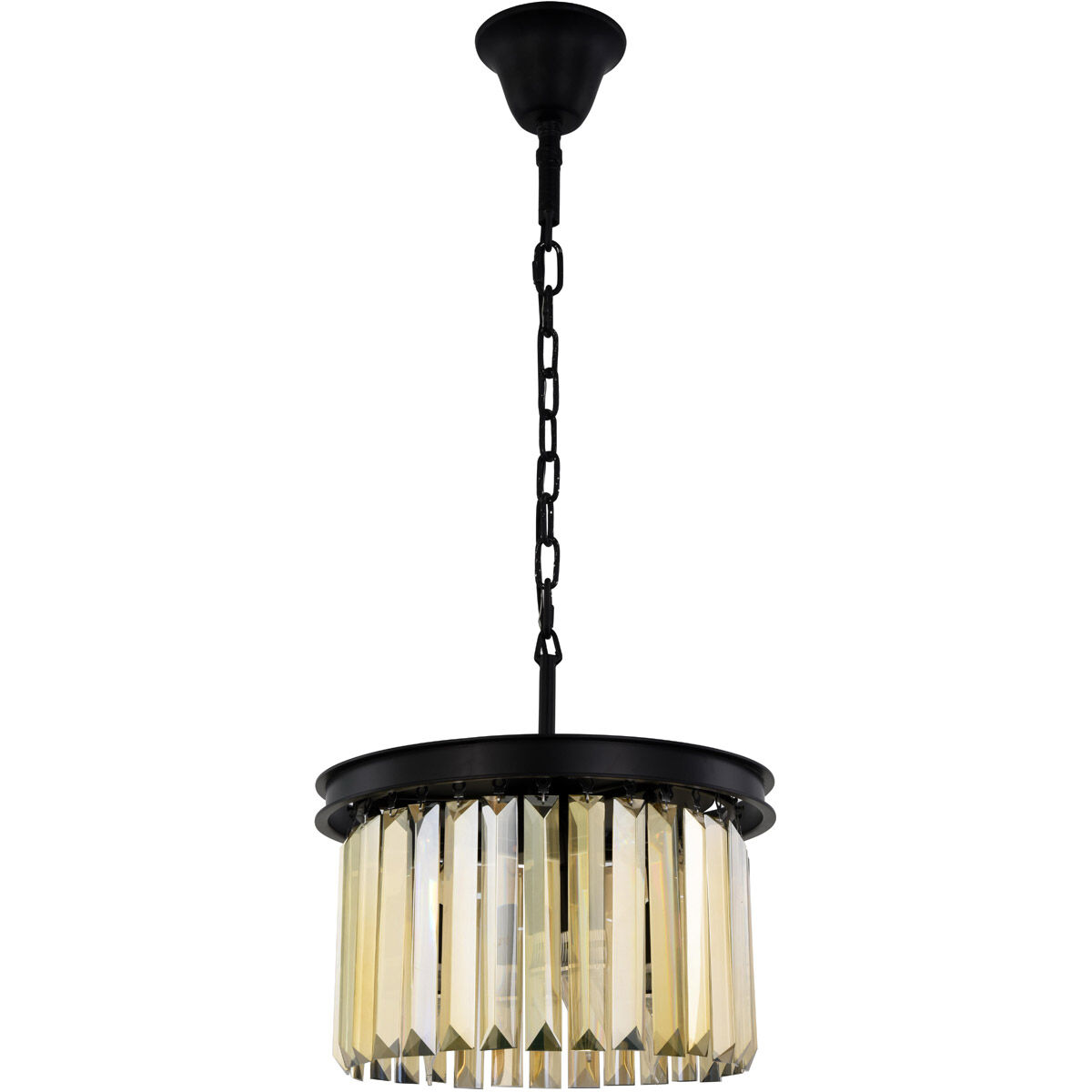 Sydney 3 Light 16 inch Matte Black Pendant Ceiling Light, Urban Classic