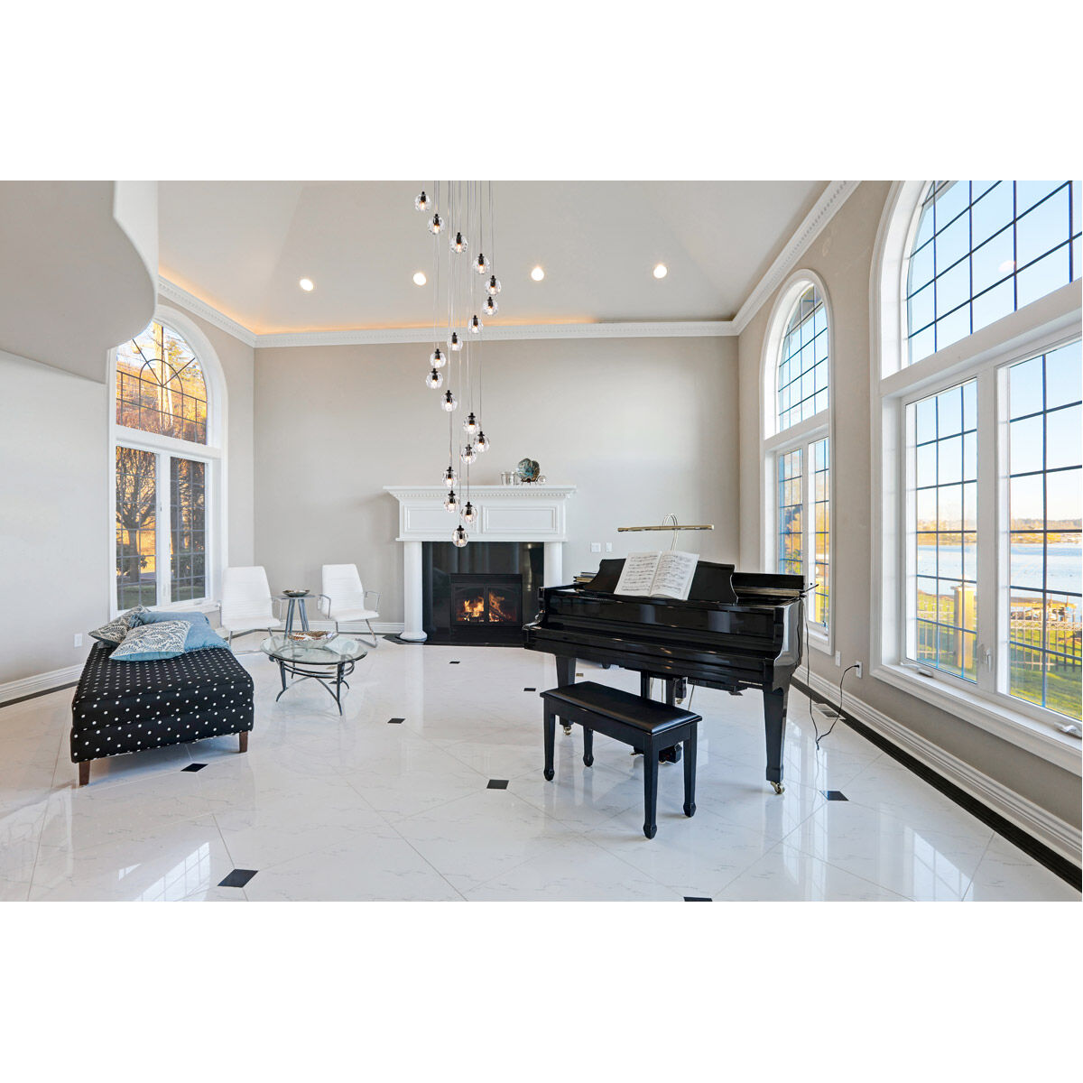 Eren 18 Light 19.7 inch Black Pendant Ceiling Light