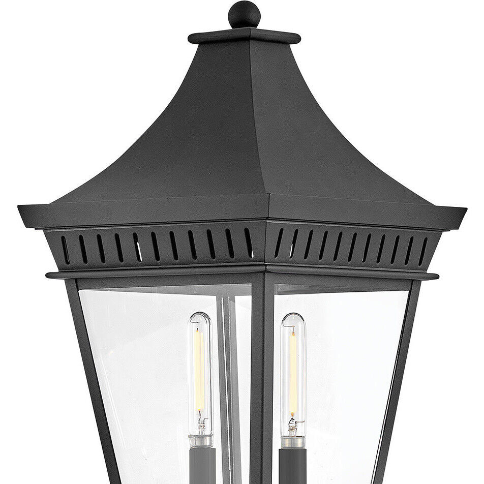 Estate Series Chapel Hill 2 Light 27.25 inch Museum Black Outdoor Wall Mount Lantern, Heritage