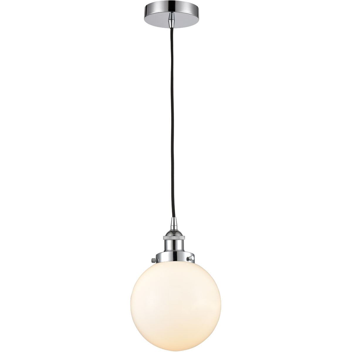 Edison Beacon LED 8 inch Polished Chrome Mini Pendant Ceiling Light