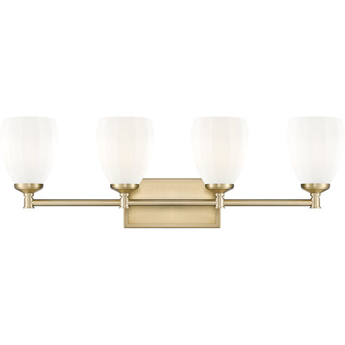Oren 4 Light 31 inch Modern Gold Bath Vanity Light Wall Light