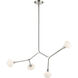 Cassius 4 Light 5.25 inch Polished Nickel Chandelier Ceiling Light, Convertible