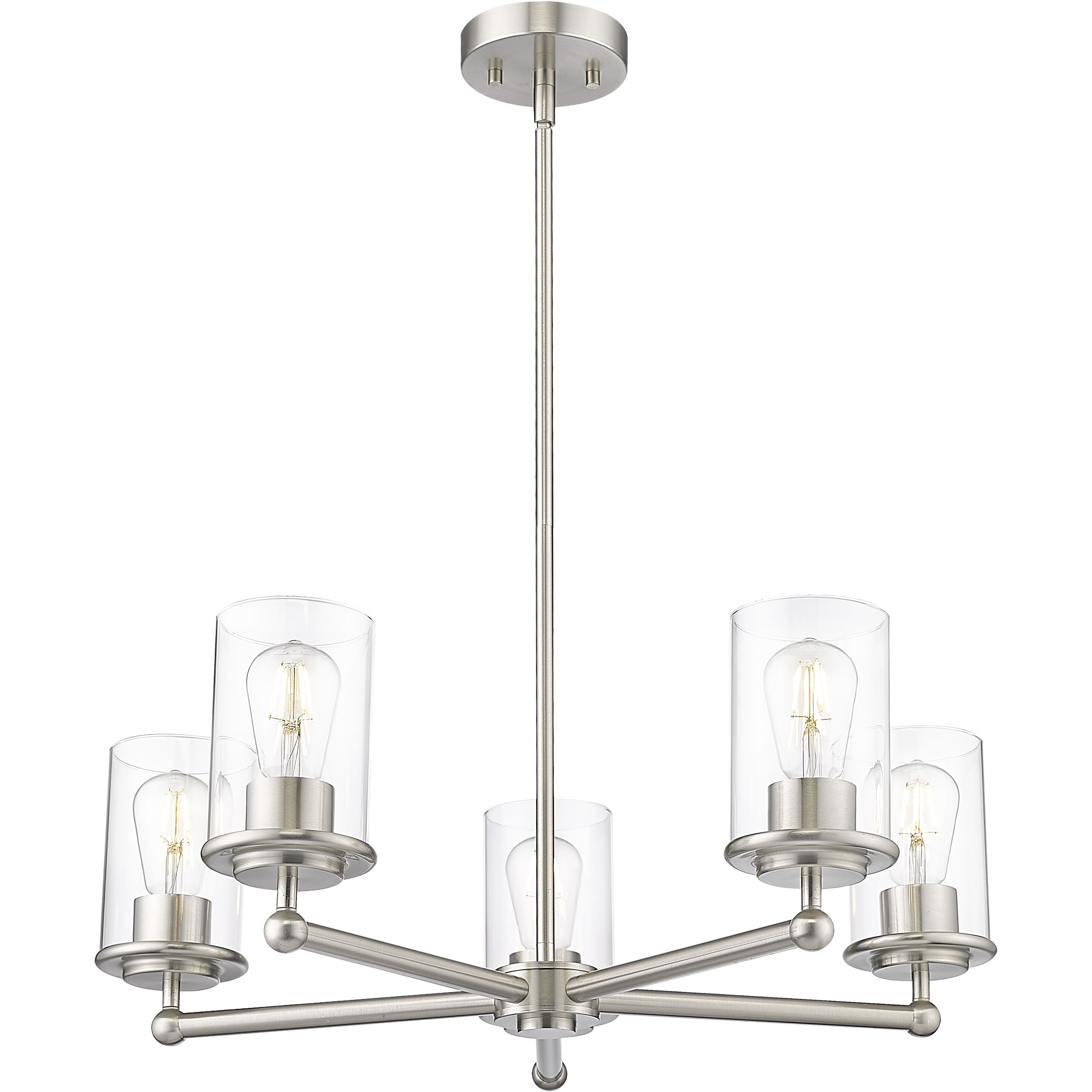Thayer 5 Light 26 inch Brushed Nickel Chandelier Ceiling Light