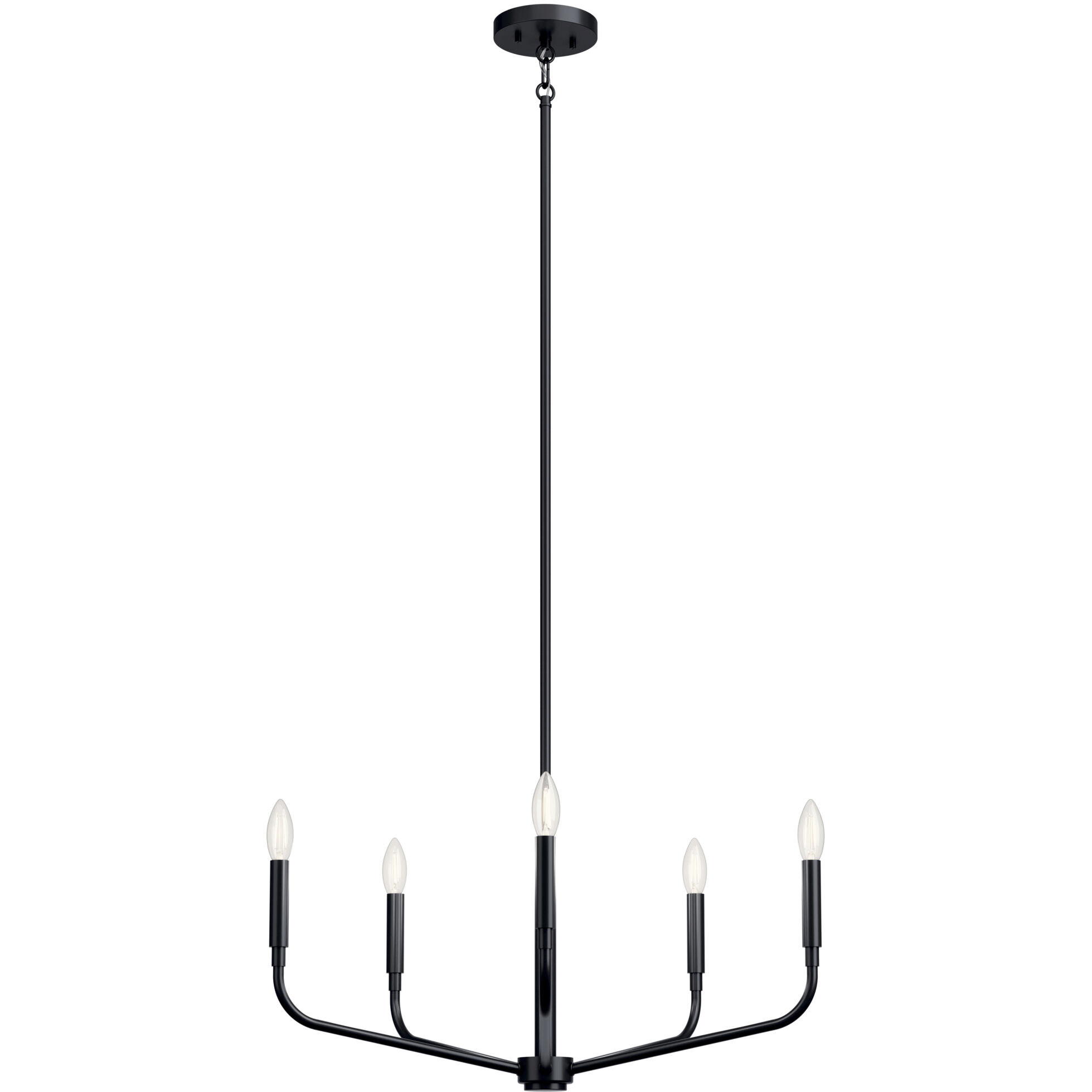 Madden 5 Light Black Chandelier Ceiling Light, 1 Tier Small