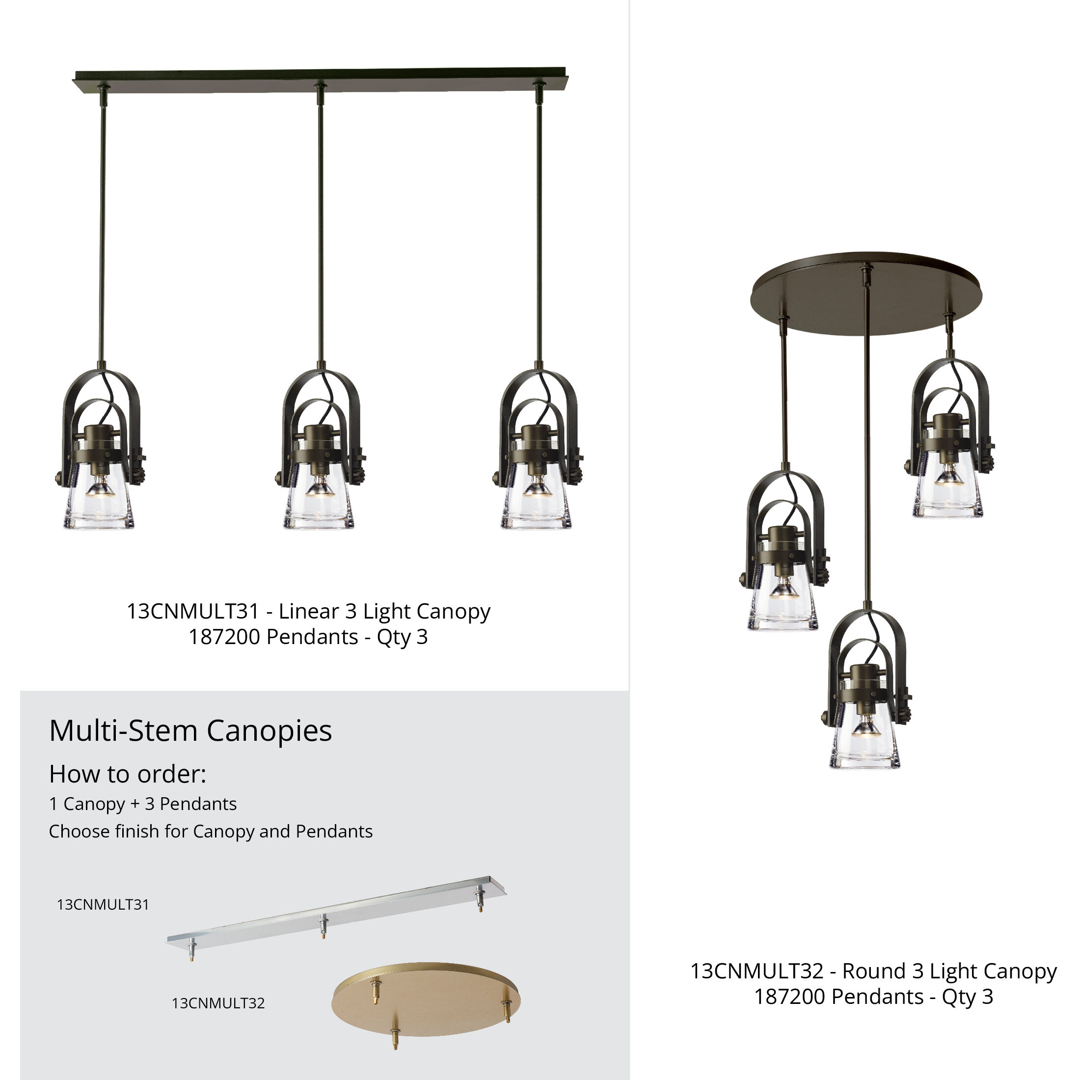 Erlenmeyer 1 Light 8.1 inch Modern Brass Mini Pendant Ceiling Light, Large