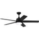 Astrea 52 inch Matte Black with Matte Black/Sepia Brown Reversible Blades Ceiling Fan
