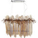 Thetis 5 Light 36 inch Chrome And Copper Island Light Ceiling Light