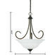 Bella 3 Light 20 inch Oiled Bronze Pendant Ceiling Light