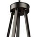 Coco LED 25.6 inch Gold and Black Chandelier Ceiling Light