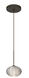 Lasso 1 Light Bronze Pendant Ceiling Light in Glitter Glass, Halogen