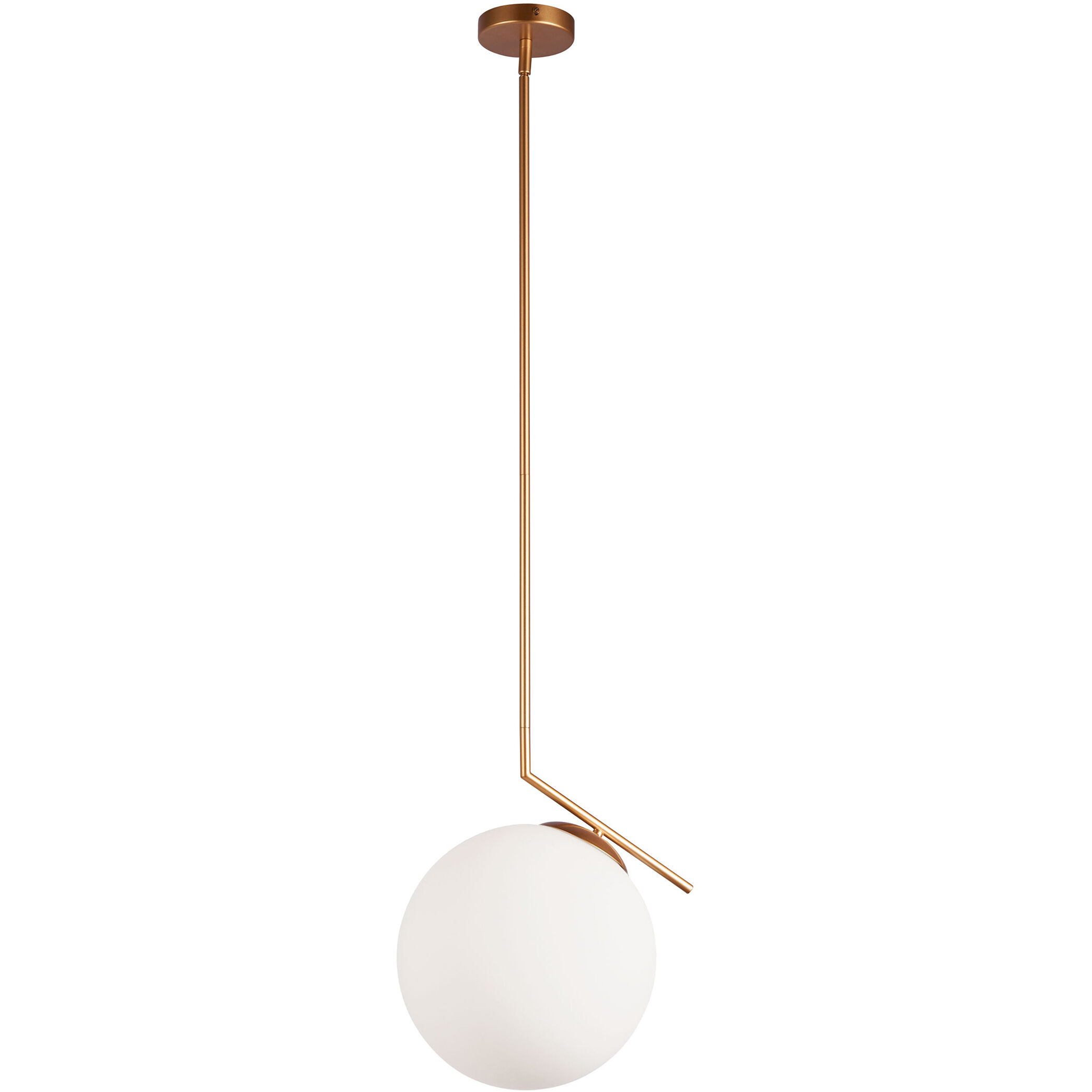 Orion 1 Light 14 inch Gold Pendant Ceiling Light