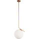 Orion 1 Light 14 inch Gold Pendant Ceiling Light