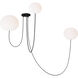 Peter Bristol Helium 3 Light 21.6 inch Matte Black Chandelier Ceiling Light