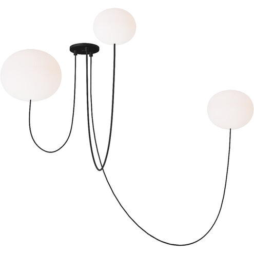 Peter Bristol Helium 3 Light 21.6 inch Matte Black Chandelier Ceiling Light