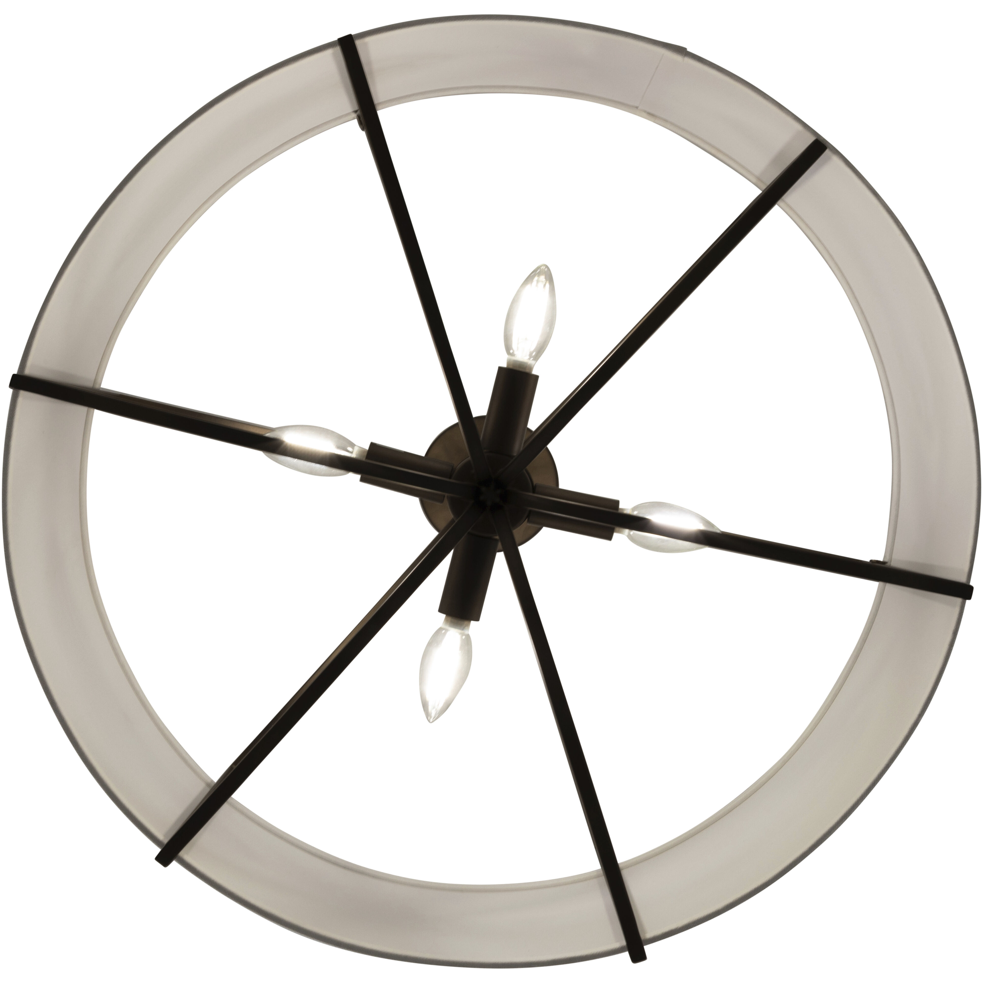 Lacey 4 Light 24.5 inch Dark Bronze Flush Mount Ceiling Light