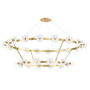 Austen LED 58 inch Aged Brass Chandelier Ceiling Light
