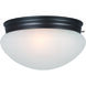 Essentials - 588x 2 Light 9 inch Oil Rubbed Bronze Flush Mount Ceiling Light in Frosted