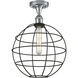 Lake Placid 1 Light 12 inch Polished Chrome Semi-Flush Mount Ceiling Light