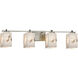 Lumenaria LED 34.25 inch Brushed Nickel Vanity Light Wall Light in 2800 Lm LED, Square with Flat Rim