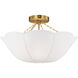 AH by Alexa Hampton Stassi 2 Light 18.5 inch Burnished Brass Semi-Flush Mount Ceiling Light