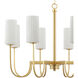 Town and Country 8 Light 34 inch Satin Brass Chandelier Ceiling Light