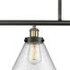 Ballston X-Large Cone LED 48 inch Black Antique Brass Island Light Ceiling Light in Seedy Glass