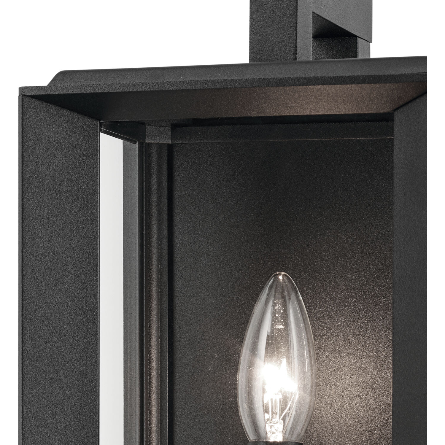Kroft 1 Light 14 inch Black Textured Outdoor Wall, Small
