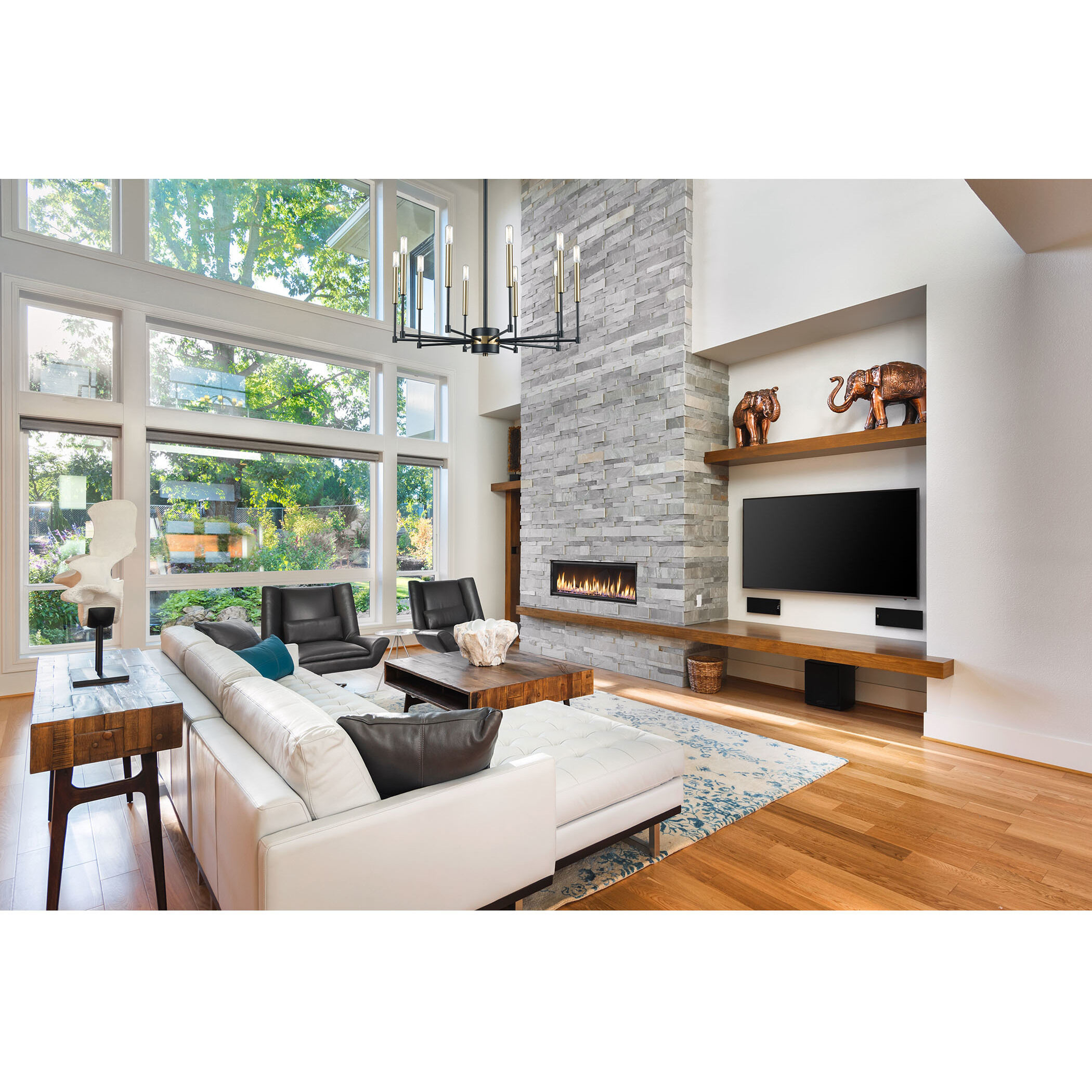 Livingston 10 Light 29 inch Matte Black Chandelier Ceiling Light