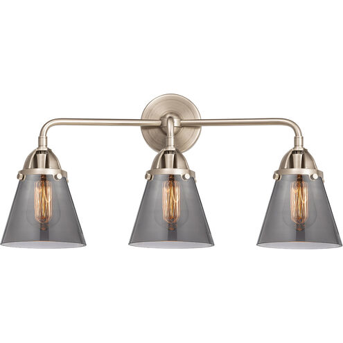 Nouveau 2 Small Cone 3 Light 24.25 inch Bathroom Vanity Light