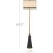 Gieves 64.5 inch 150 watt Black and Bronze and Antique Brass Floor Lamp Portable Light