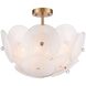 Tallulah 6 Light 24 inch Lacquered Gold Pendant Ceiling Light, Converts to Semi Flush
