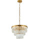 Canada 6 Light 16 inch Gold Chandelier Ceiling Light