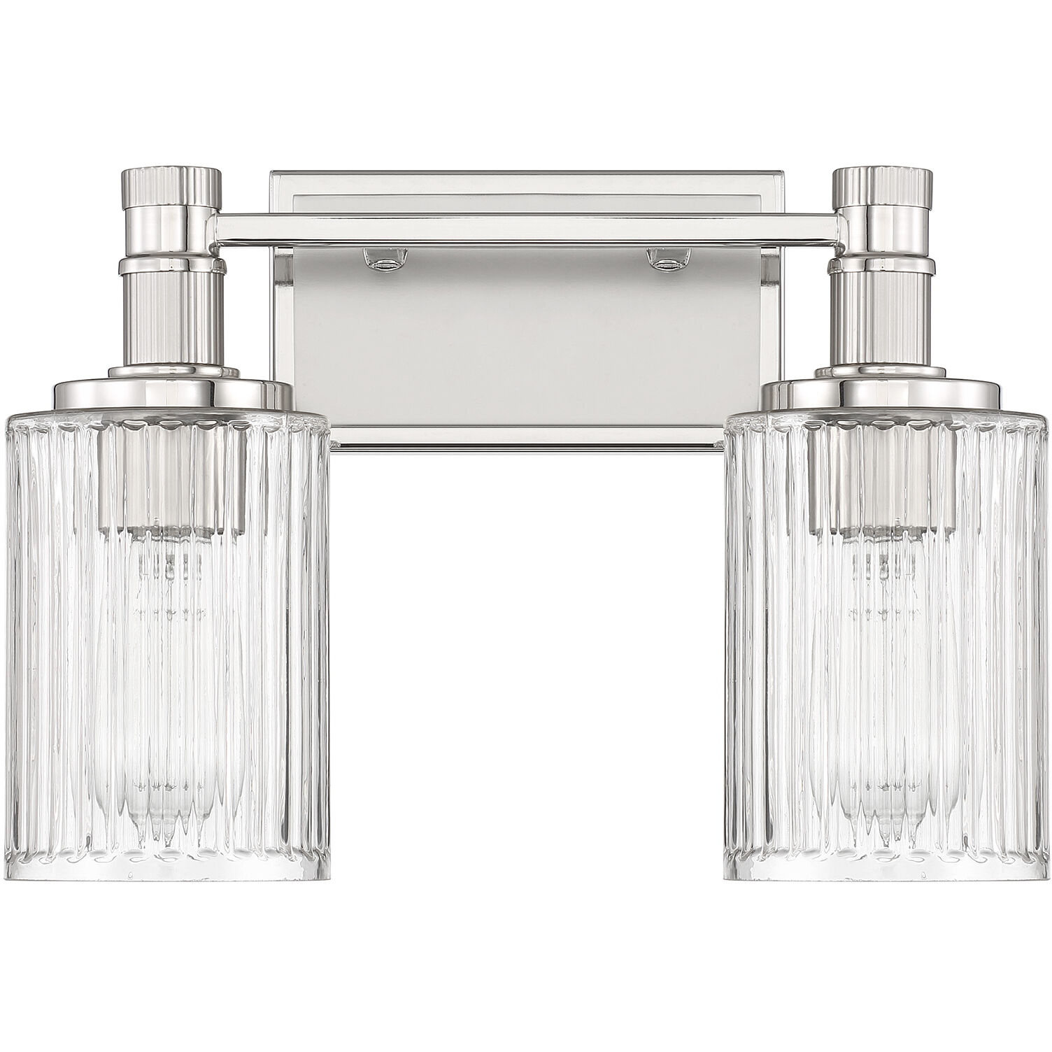 Concord 2 Light 15 inch Silver and Polished Nickel Bathroom Vanity Light Wall Light