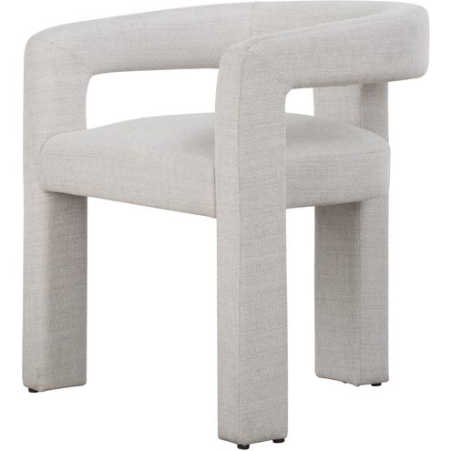 Perspective Ecru Polyester Fabric Dining Chair
