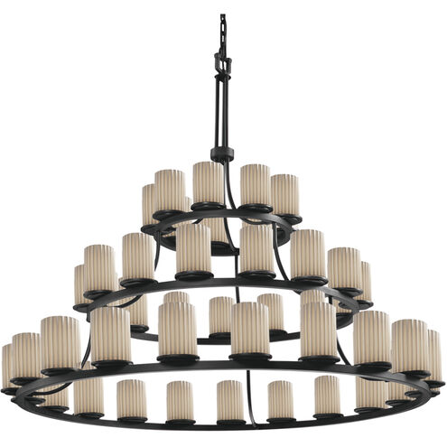 Limoges 45 Light 60 inch Dark Bronze Chandelier Ceiling Light in Banana Leaf, Incandescent