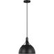 Rockland 1 Light 11.75 inch Midnight Black Pendant Ceiling Light