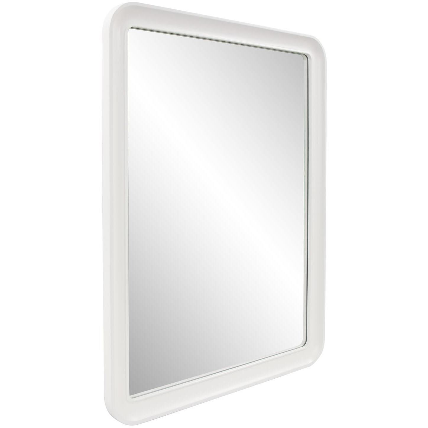 Joelle 40 X 30 inch Matte White Mirror